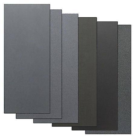 3-2/3" x 9" Clamp-On Waterproof 1/3 Sanding Sheets, Assorted Grit, 10 Pack