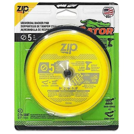 5" Hook and Loop/Stick-On Drill Mounted Backer Pad, 1 Pack