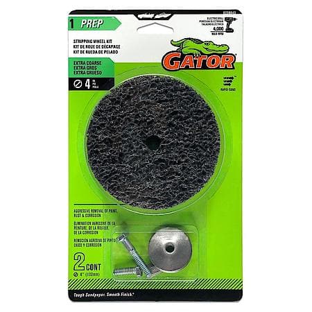 4" Drill Mounted Silicon Carbide Stripping Wheel, 36 Grit, 2 Pack