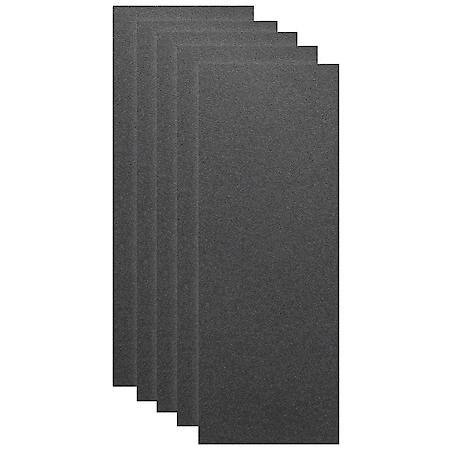 3-2/3" x 9" Clamp-On Waterproof 1/3 Sanding Sheets, 80 Grit, 5 Pack