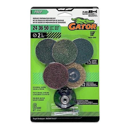 2" Twist and Lock Mini Conditioning Discs, Assorted Grit, 1+5 Pack