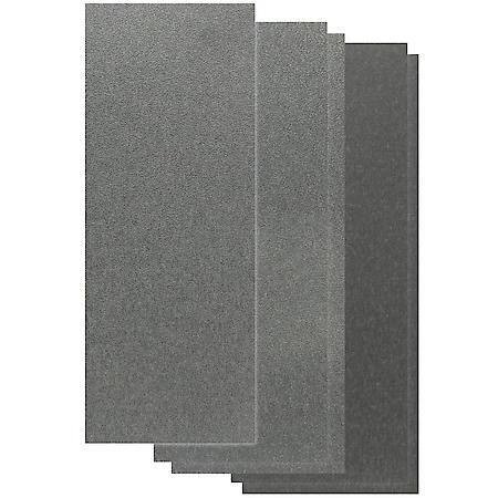 3-2/3" x 9" Clamp-On Emery 1/3 Sanding Sheets, Assorted Grit, 5 Pack