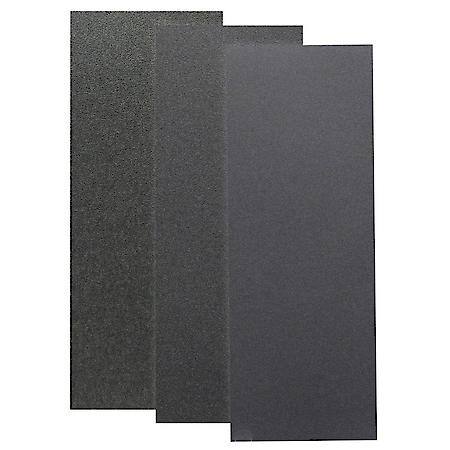 3-2/3" x 9" Clamp-On Emery 1/3 Sanding Sheets, Assorted Grit, 5 Pack