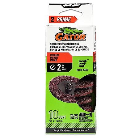 2" Twist and Lock Mini Conditioning Discs, 80 Grit, Medium, 10 Pack