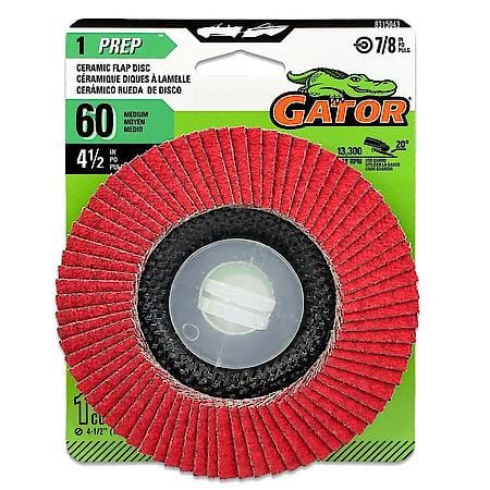 4-1/2" Ceramic Type 27 Flap Disc, 60 Grit, 1 Pack
