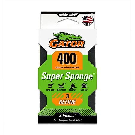 3" x 5" x 1" Waterproof Sanding Sponge, 400 Grit, 1 Pack