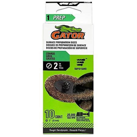 2" Twist and Lock Mini Conditioning Discs, 50 Grit, Coarse, 10 Pack