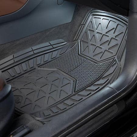 4-Piece Black Trim-to-Fit Floor Mats, Trim to Fit