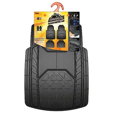 4-Piece Black Trim-to-Fit Floor Mats, Trim to Fit
