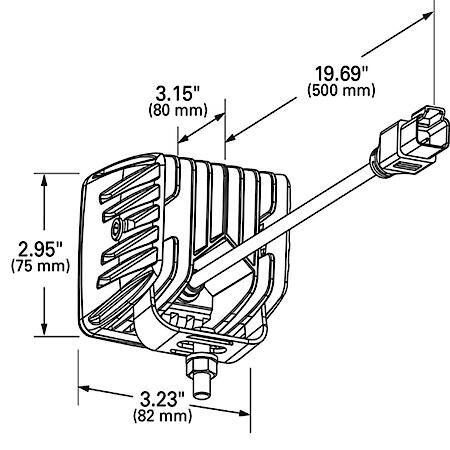 BriteZone LED Work Light - 4800 Raw Lumens, Small Cube