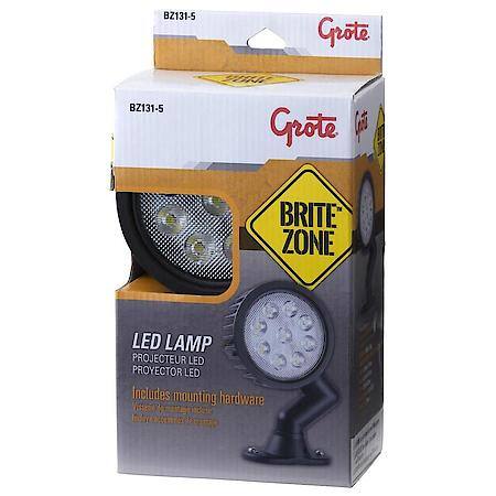 BriteZone LED Work Light - 4000 Raw Lumens, Round with Switch
