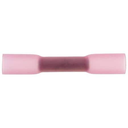 22 To 18 Gauge Crimp Solderless Heat Shrink with Sealant Red Butt Connector (Sold by each)