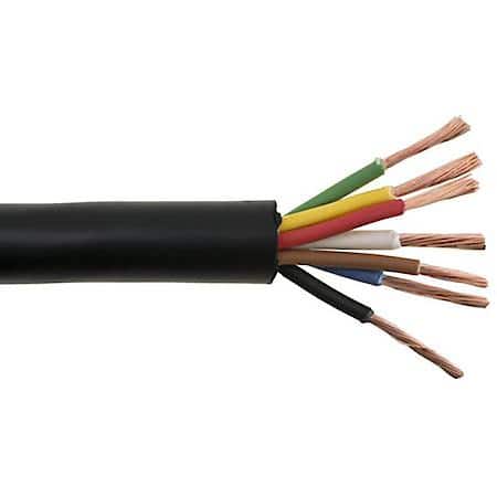 12/6, 10/1 ga. Multi Conductor Jacketed Blk/Blue/Brown/Grn/Red/White/Yel Trailer Wire (Sold by foot)