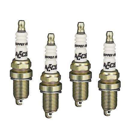 HP Copper Spark Plug - Shorty: 14mm Thread, .750" Reach, Gasket (flat) Seat, 4-Pack
