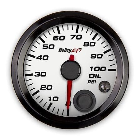 2-1/16" Oil Pressure Gauge, 0-100 PSI, CAN, White
