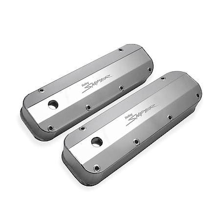 Fabricated aluminum valve cover pair; silver; 1968-97 429-460 big block