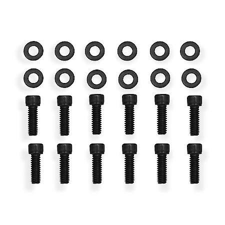 Fabricated aluminum valve cover pair short bolt; black; 1965-78 Chrysler 383-440