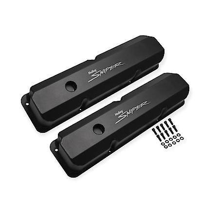 Fabricated aluminum tall valve cover short bolt pair; black; Ford 1958-76 332-42