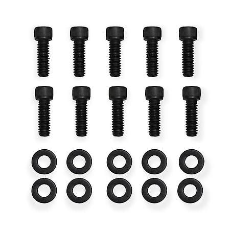Fabricated aluminum tall valve cover short bolt pair; black; Ford 1958-76 332-42