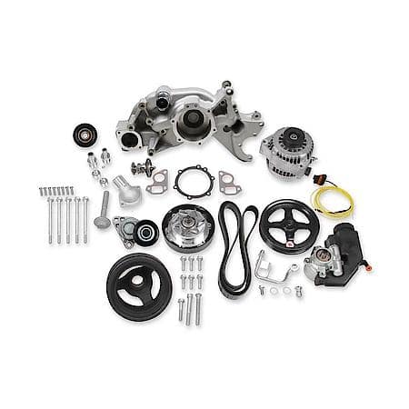 LS Swap Mid-Mount System with Water Pump, Alternator & Power Steering
