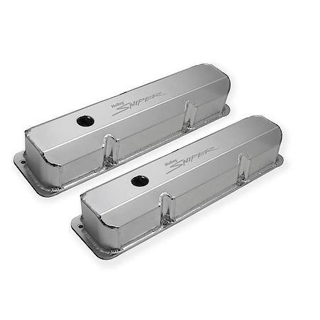Fabricated aluminum tall valve cover short bolt pair; silver; Ford 1958-76 332-4