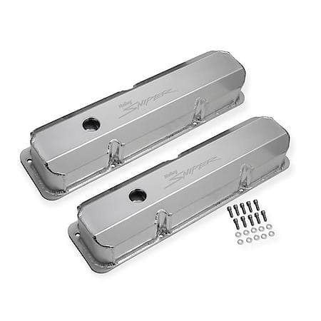 Fabricated aluminum tall valve cover short bolt pair; silver; Ford 1958-76 332-4