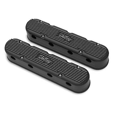 2-Piece Cast Aluminum Valve Covers, Satin Black Finish