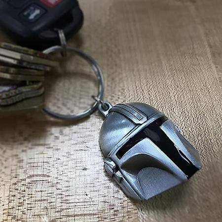 Star Wars Mandalorian The Child Helmet 3D Enamel Key Chain