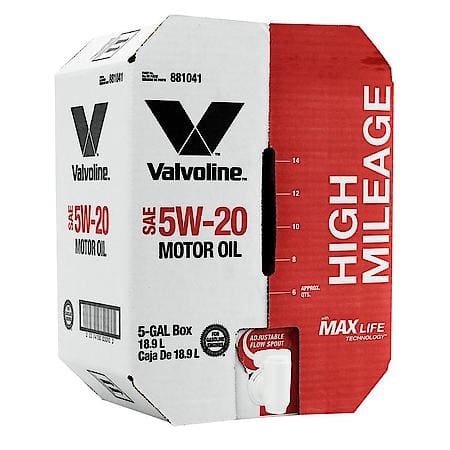 MaxLife 5W-20 Synthetic Blend Motor Oil, Extends Engine Life, 5 Gallon Box