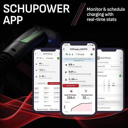 240V 50A Hardwired Level 2 EV Wall Charger with Wi-Fi & Bluetooth: For J1772 EVs