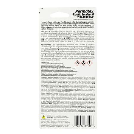 Waterproof Plastic Emblem & Trim Adhesive for Strong, Fast Bonds
