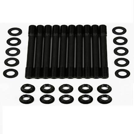 For Use With Cast Aluminum Valve Cover, 1/4"-20, Hex Head, Black Oxide, Set of 8