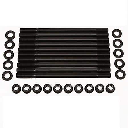 For Use With Chevy Ls V8 Engines, M8 Thread Size, 1.181"L, Black Oxide, Set Of 12