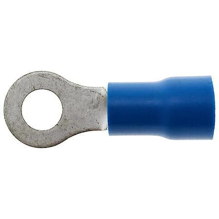 6 Gauge 5/16" PVC Solderless Blue Ring Terminal (Sold by each)
