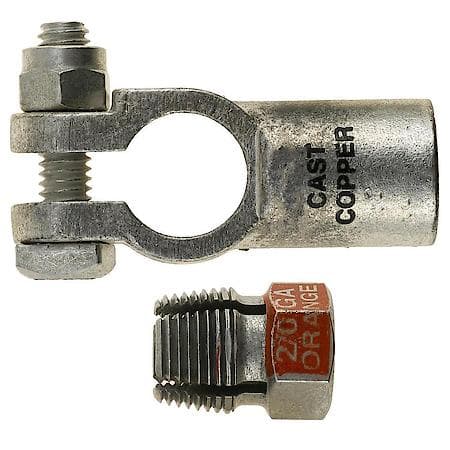 2/0 (00) Gauge Compression Nut Universal Straight Top Post Battery Terminal (Sold by each)