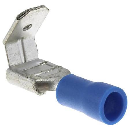 16 To 14 Gauge .250 PVC Crimp Solderless Blue Piggyback Spade / Disconnect Terminal (Sold by each)