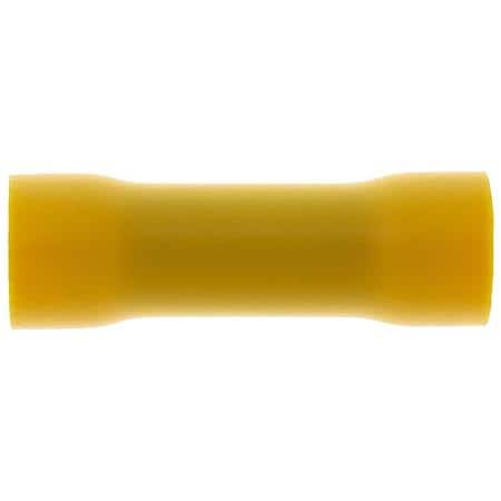 12 To 10 Gauge PVC Crimp Soldereless Yellow Butt Connector (Sold by each)