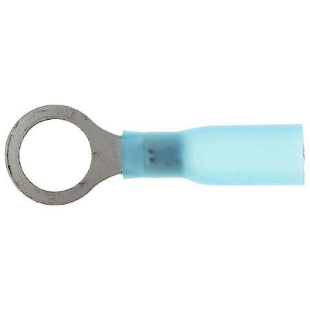 16 To 14 Gauge 5/16" Crimp Solderless Heat Shrink with Sealant Blue Ring Terminal (Sold by each)
