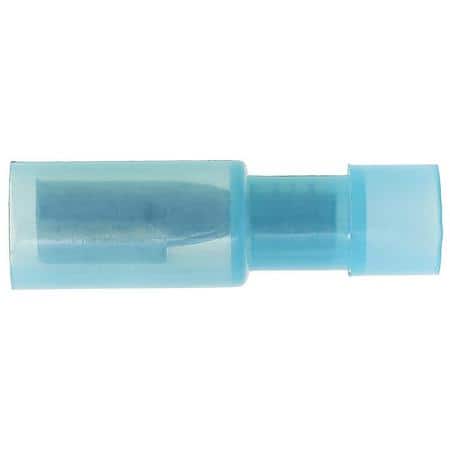 16 To 14 Gauge .157 Nylon Crimp Solderless Blue Insulated Female Bullet Terminal (Sold by each)