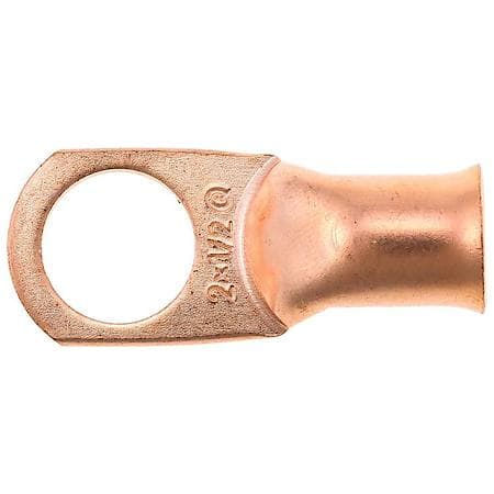 2 Gauge 1/2" Crimp or Solder Copper Lug (Sold by each)