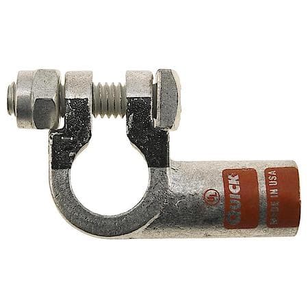 2/0 (00) Gauge Crimp or Solder Negative Right Elbow Top Post Battery Terminal (Sold by each)