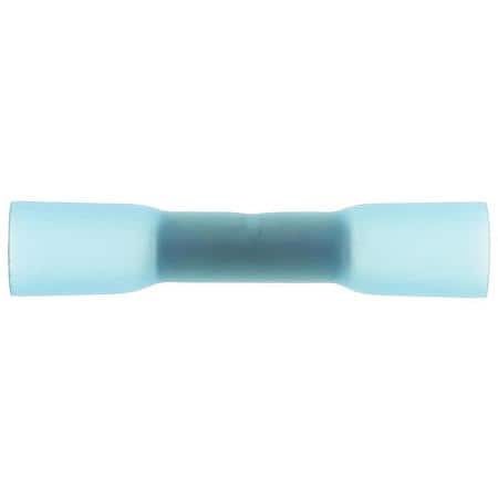 16 To 14 Gauge Crimp Solderless Heat Shrink with Sealant Blue Butt Connector (Sold by each)
