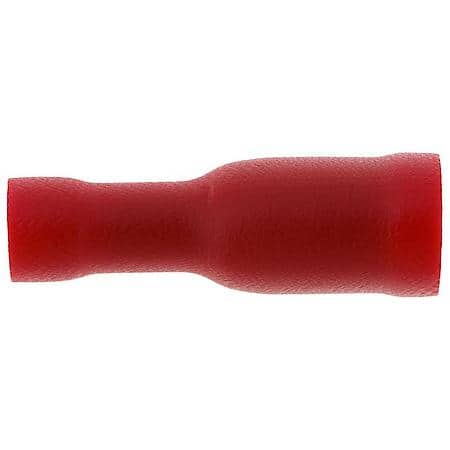 22 To 18 Gauge .180 PVC Crimp Solderless Insulated Red Female Bullet Terminal (Sold by each)