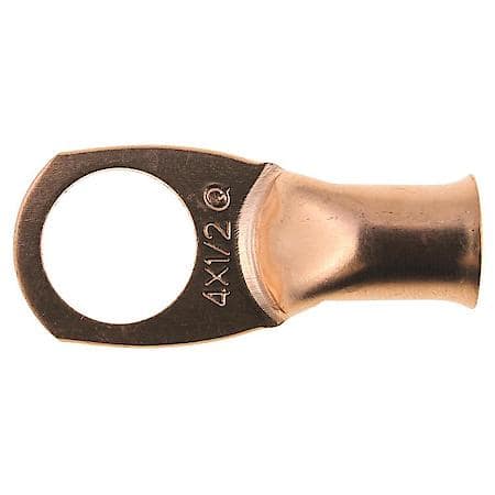 4 Gauge 1/2" Crimp or Solder Copper Lug (Sold by each)