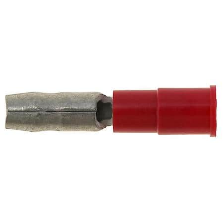 22 To 18 Gauge .180 PVC Crimp Solderless Red Male Bullet Terminal (Sold by each)
