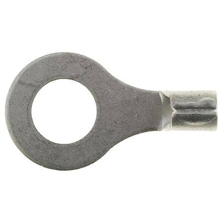 16 To 14 Gauge 1/4 Inch Crimp Solderless Non Insulated Ring Terminal (Sold by each)