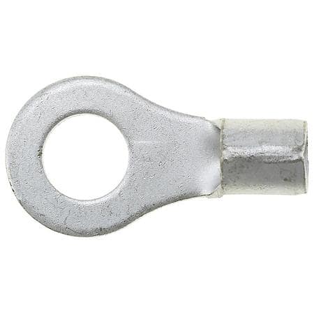 12 To 10 Gauge 1/4" Crimp Solderless Non Insulated Ring Terminal (Sold by each)
