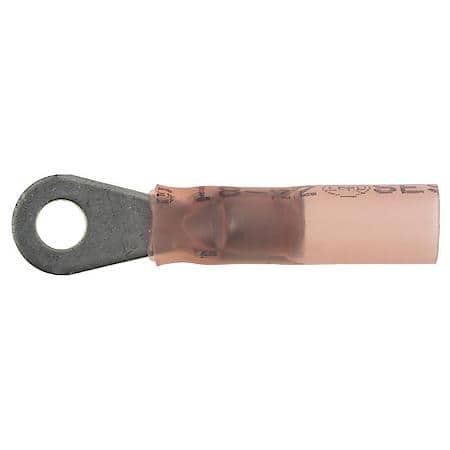 22 To 16 Gauge No. 8 Solder Heat Shrink Red Ring Terminal (Sold by each)