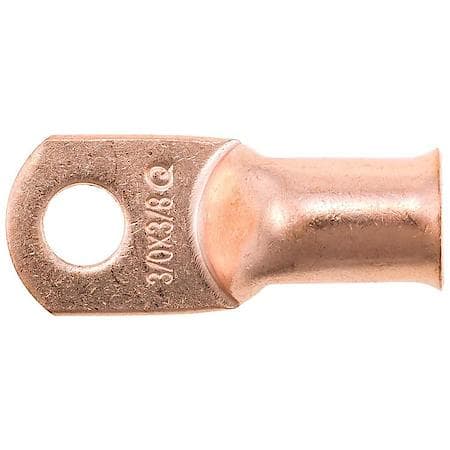 3/0 (000) Gauge 3/8" Crimp or Solder Copper Lug (Sold by each)