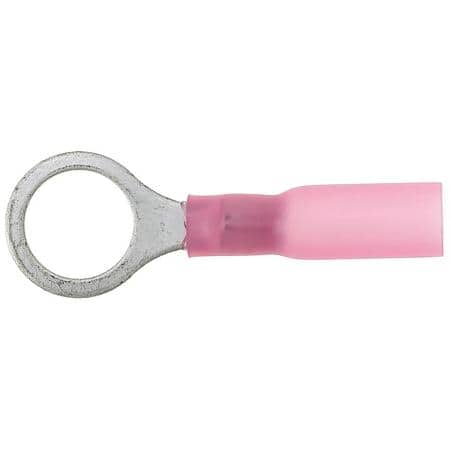 22 To 18 Gauge 5/16 Inch Crimp Solderless Heat Shrink with Sealant Red Ring Terminal (Sold by each)